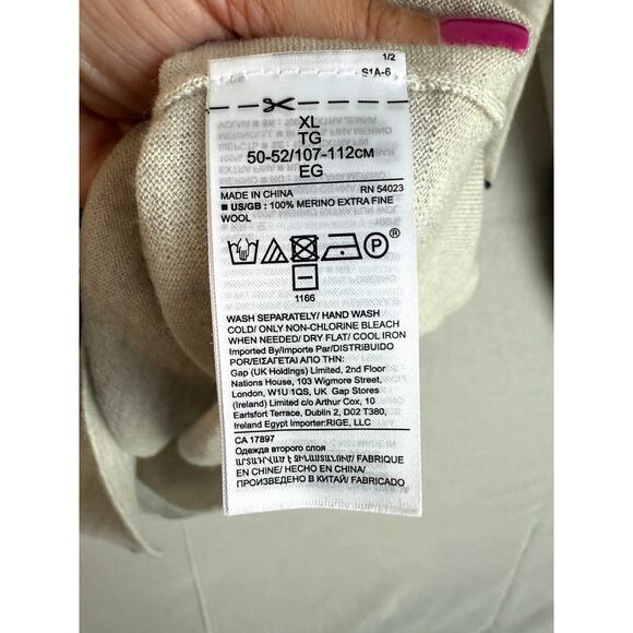 Banana Republic Merino Wool Sweater Men Size XL Stripe Light Work Classic Preppy - Picture 8 of 9